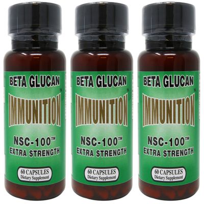Nutritional Scientific Corporation Immunition NSC 100 Extra Strength MG Beta Glucan - 60 Count (3 Pack)