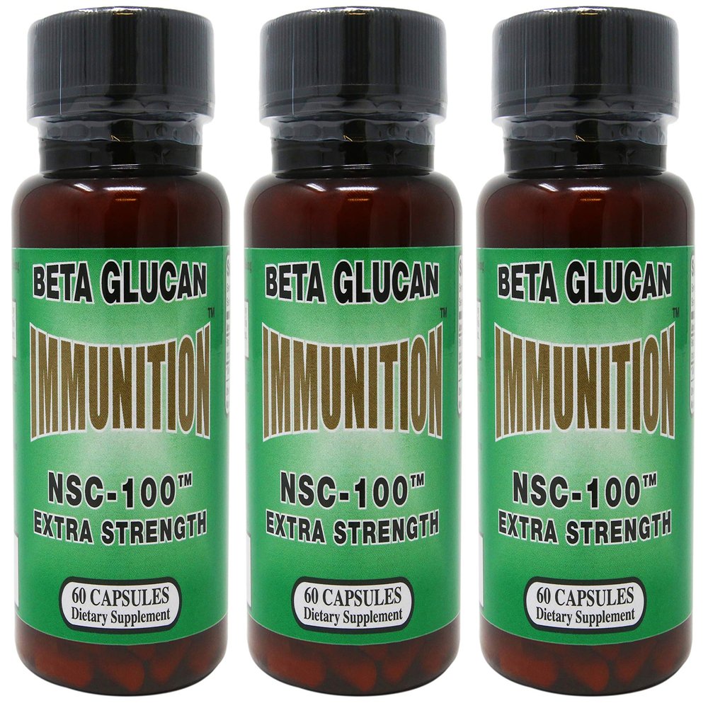Nutritional Scientific Corporation Immunition NSC 100 Extra Strength MG Beta Glucan - 60 Count (3 Pack)