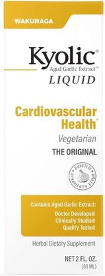 Kyolic Aged Garlic Extract Cardiovascular Health*, Liquid 2 Ounces (60 ml), with 60 Capsules