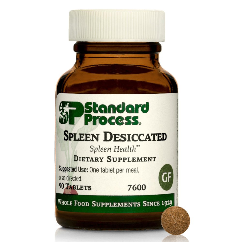 Standard Process Spleen Desiccated - Whole Food-Based Supplement to Support Spleen Health - Aid Healthy Immune System - Supplement with Proprietary Blend with Bovine & Ovine Spleen - 90 Tablets