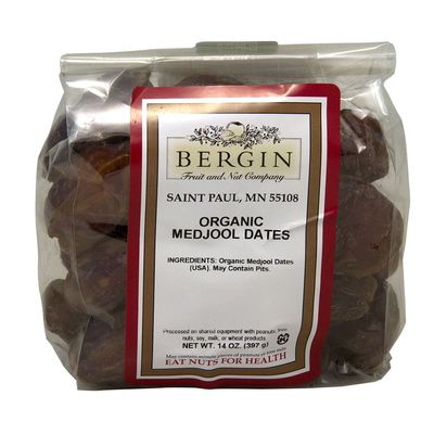 Bergin Nut Company Organic Medjool Dates, 14-Ounce Bags (Pack of 2)