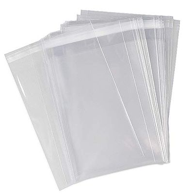 IGC Crystal Clear 6.5" x 6.5" Cello/Cellophane Bags - Resealable Lip N Tape - 100 Bags