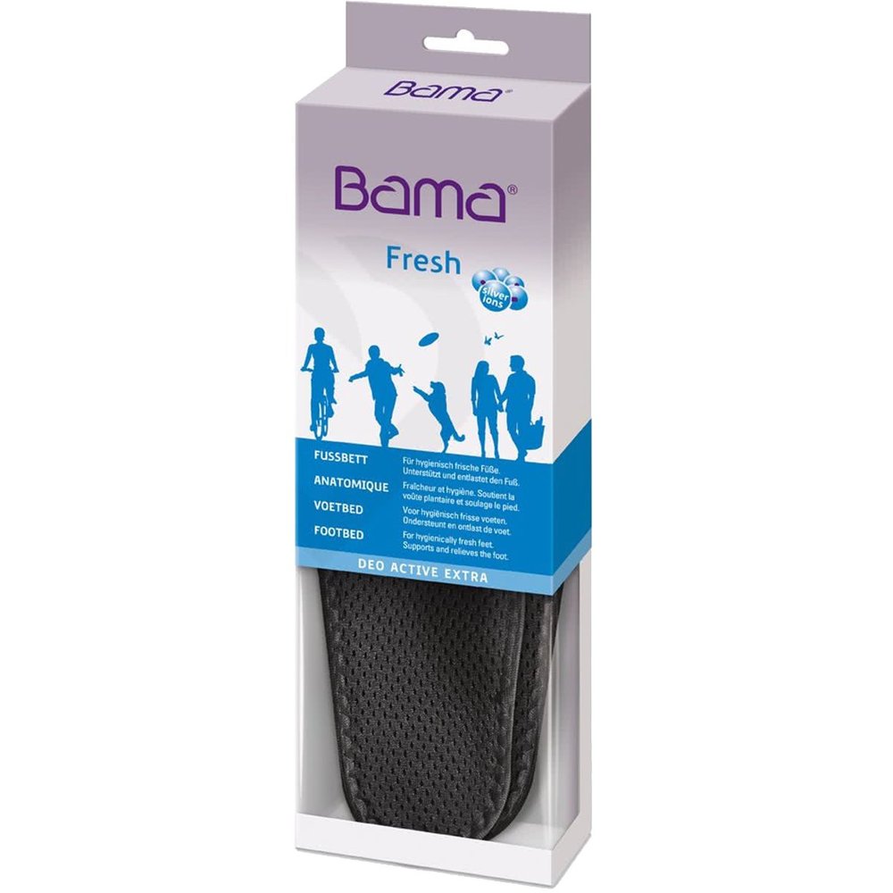 Bama 209010-200-36" Deo Active Extra Insole, Black, Size 36, Black, 36