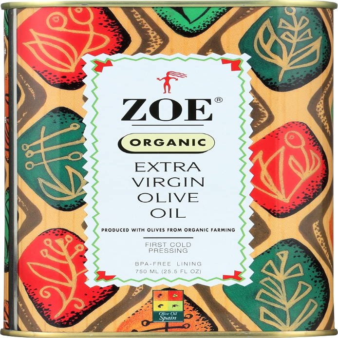 ZOE Organic Extra Virgin Olive Oil, 25.5-Ounce Tins (Pack of 2)