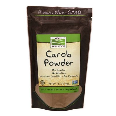 NOW Foods, Carob Powder, Dry Roasted, Additive-Free, Nutritious Substitute for Chocolate, 12-Ounce