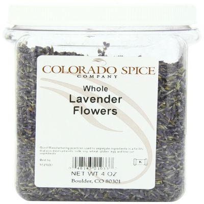 Colorado Spice Lavender Flowers, Whole , 4-Ounce Jars (Pack of 2)