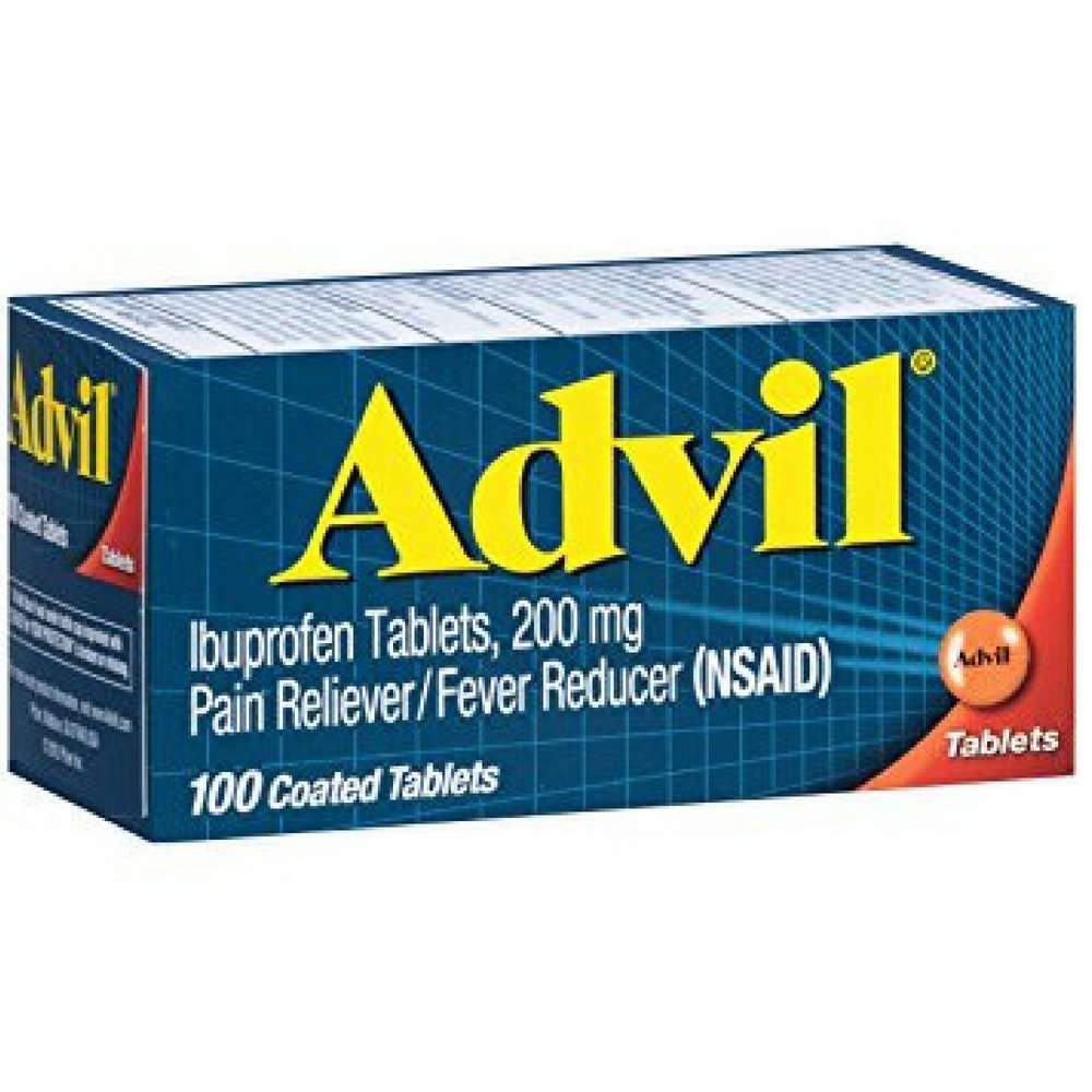 Advil, Ibuprofen, 200 Mg, Coated Tablets 100 Coated Tablets By Pfizer