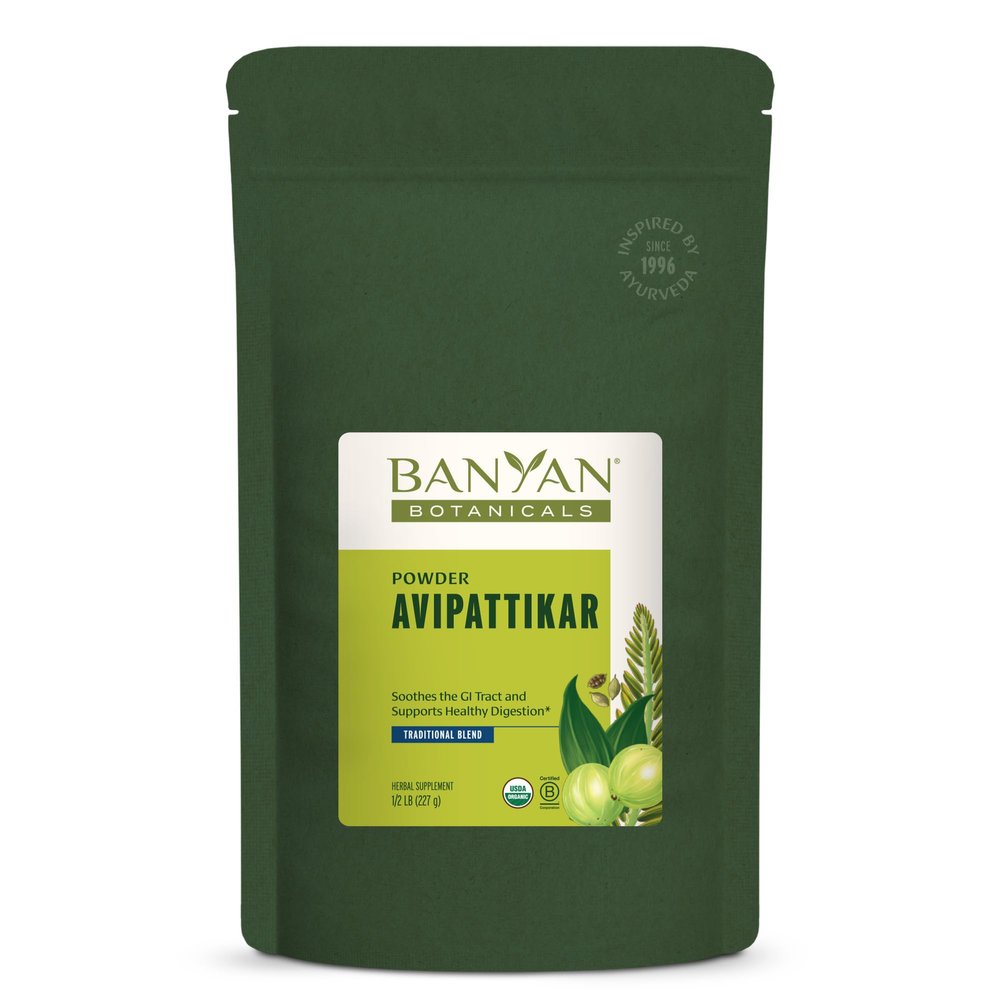 Banyan Botanicals Avipattikar Powder  Organic Digestion Supplement with Ginger, Cardamom & Vidanga  Supports Healthy Stomach Acid Balance*   lb.  Non-GMO Sustainably Sourced Vegan