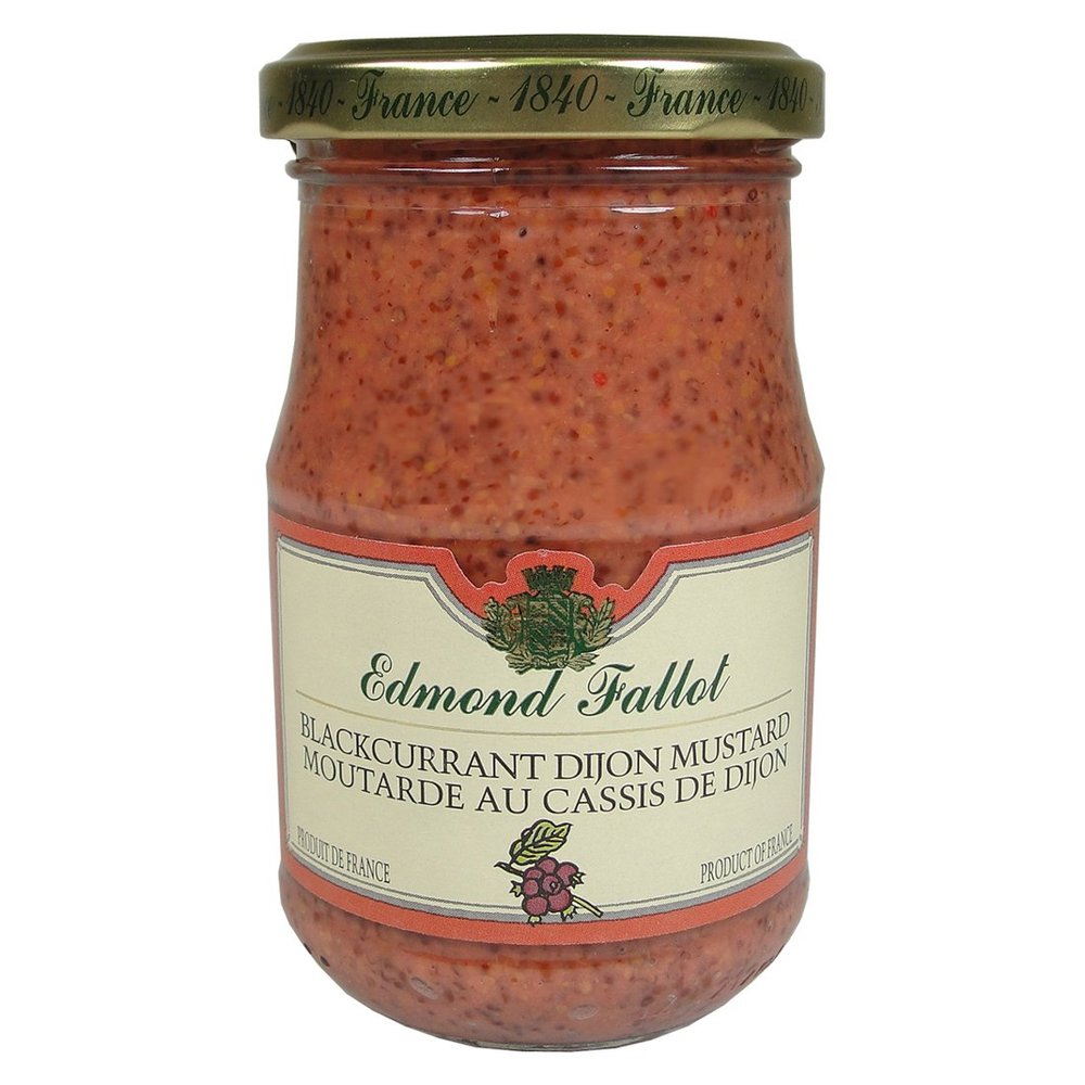 Black Currant (Cassis) Mustard Fallot French Dijon Mustard 7 oz,One