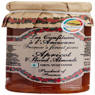 Apricot Almond Jam Andresy All natural French jam pure sugar cane 9 oz jar Confitures a l'Ancienne, One