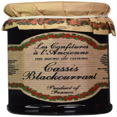 Black Currant (Cassis) Jam Andresy All natural French jam pure sugar cane 9.52 oz jar Confitures a l'Ancienne, One