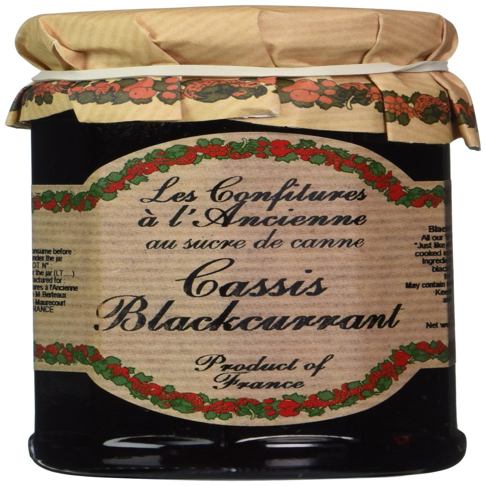 Black Currant (Cassis) Jam Andresy All natural French jam pure sugar cane 9.52 oz jar Confitures a l'Ancienne, One