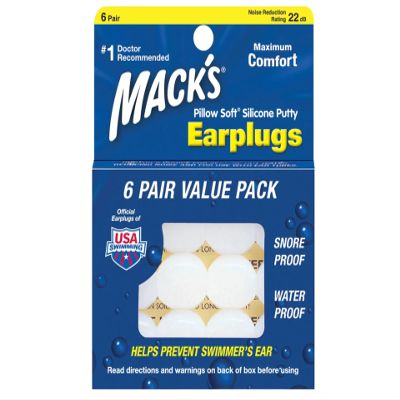 Mack's Silicone Earplugs Value Pack - 6 Packs (36 Count)