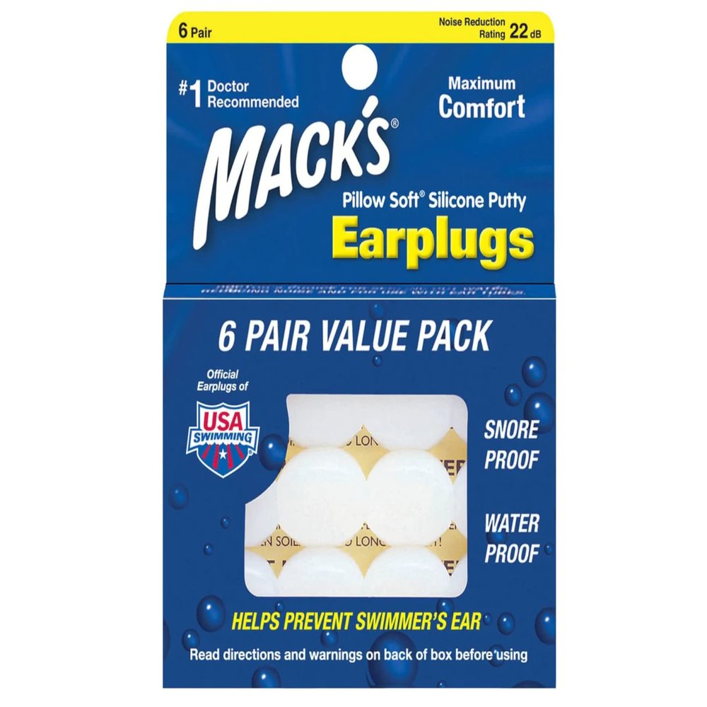 Mack's Silicone Earplugs Value Pack - 6 Packs (36 Count)