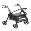 Drive Medical 795BK Duet Folding Transport Wheelchair and Rollator Walker, Black view 1
