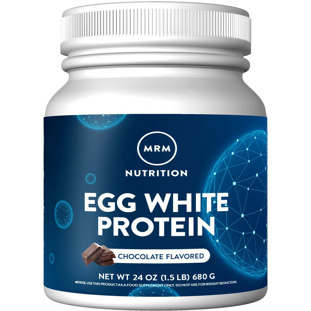 MRM Nutrition Egg White Protein | Chocolate Flavored | 23g Fat-Free Protein | with Digestive enzymes | Highest Biological Value | Clinically Tested | 20 Servings