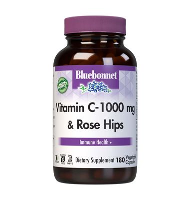 Bluebonnet Nutrition, Vitamin C 1000Mg Plus Rose Hips, 180 Count