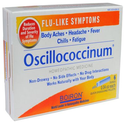 Boiron Oscillococcinum, 0.04 Ounce, 6 Doses (Pack of 2), Homeopathic Medicine for Flu-Like Symptoms