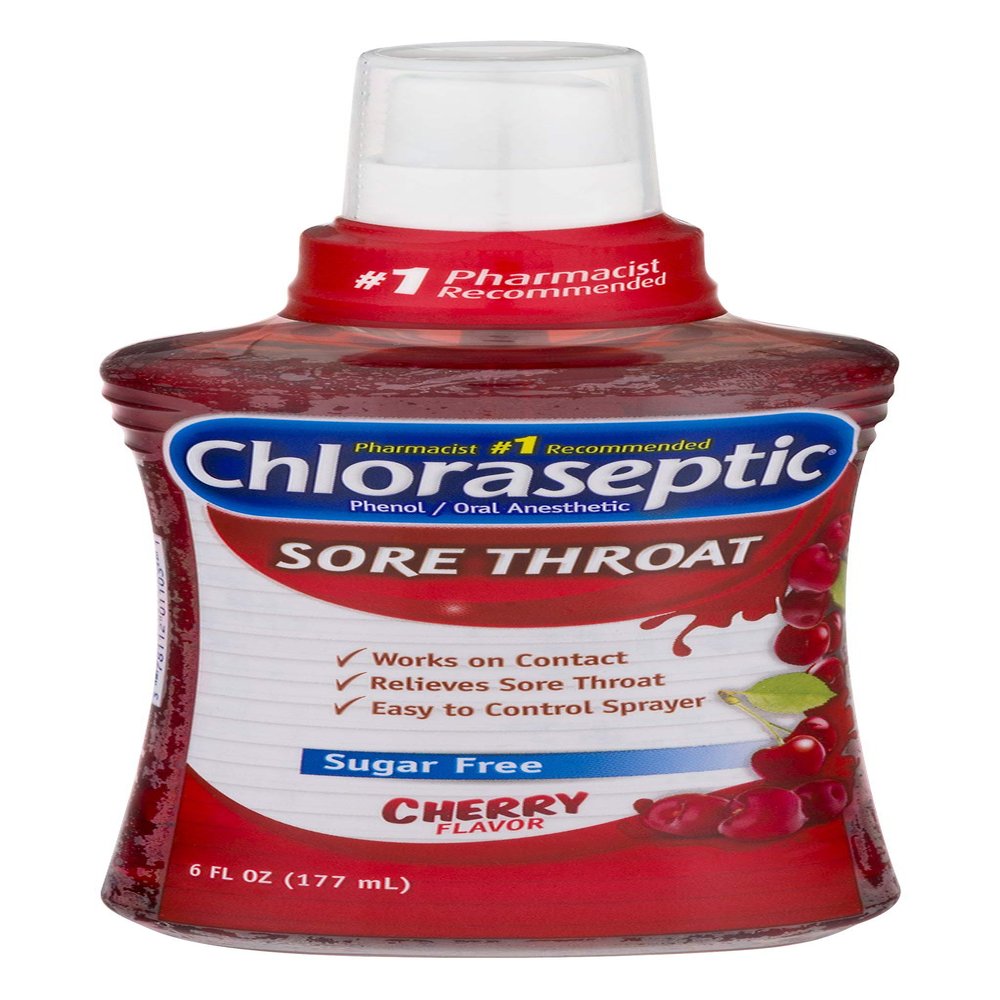 Chloraseptic Sore Throat Spray, Cherry 6 oz, Pack of 3