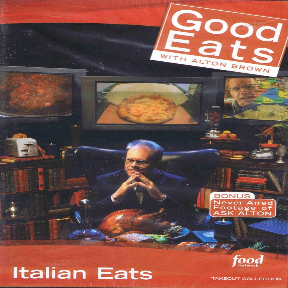 Food Network Takeout Collection DVD - Alton Brown - Italian Eats - Includes: Seeing Red; Flat Is Beautiful-Pizza; Use Your Noodle 2- Ravioli
