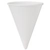 4 OZ ROLLED RIM UNPRINTED PAPER WATER CUP/CONE view 1