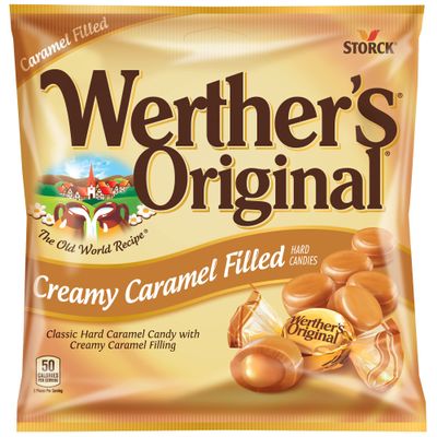 Werther's Original Caramel Hard Candies with Caramel Filling - Individually Wrapped Hard Candies for Halloween, Parties, or Snacks - 5.5 oz Bags (Pack of 12)