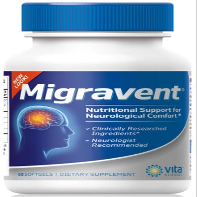 Vita Sciences Migravent  Advanced Nutritional Formula with Magnesium, CoQ10, Vitamin B2, and Butterbur for Brain and Circulatory Wellness  60 Capsules