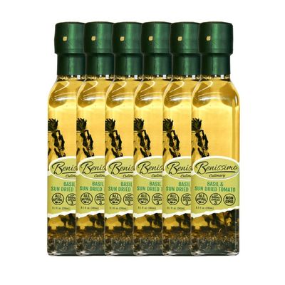 Benissimo Basil and Sun Dried Tomato Oil, 8.1 Ounce - 6 per case.