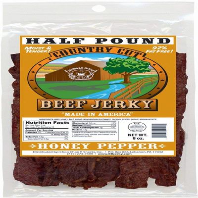Buffalo Bills 8oz Honey Pepper Country Cut Beef Jerky Pack (made w/natural honey & black pepper)