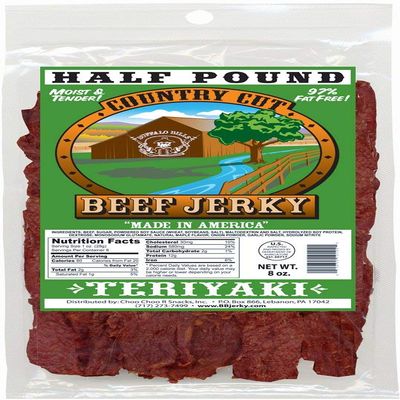 Buffalo Bills 8oz Teriyaki Country Cut Beef Jerky Pack (moist & tender teriyaki beef jerky)