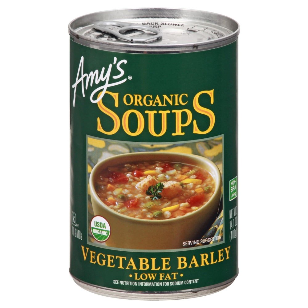 Amy's Organic Low Fat Soup Vegetable Barley - 14.1 fl oz