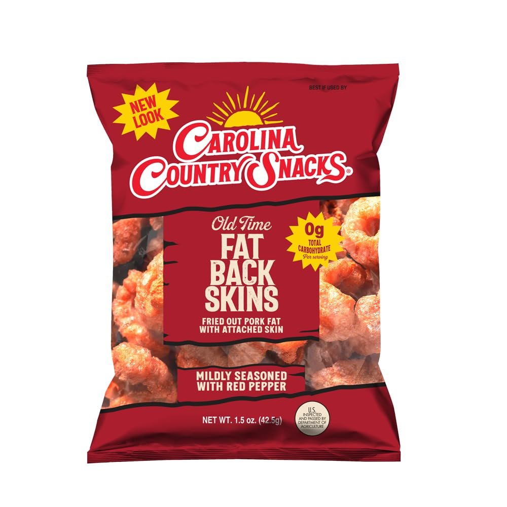 Old Time Fat Back Skins Chicharron Red Pepper 36 bags (3.5 oz)