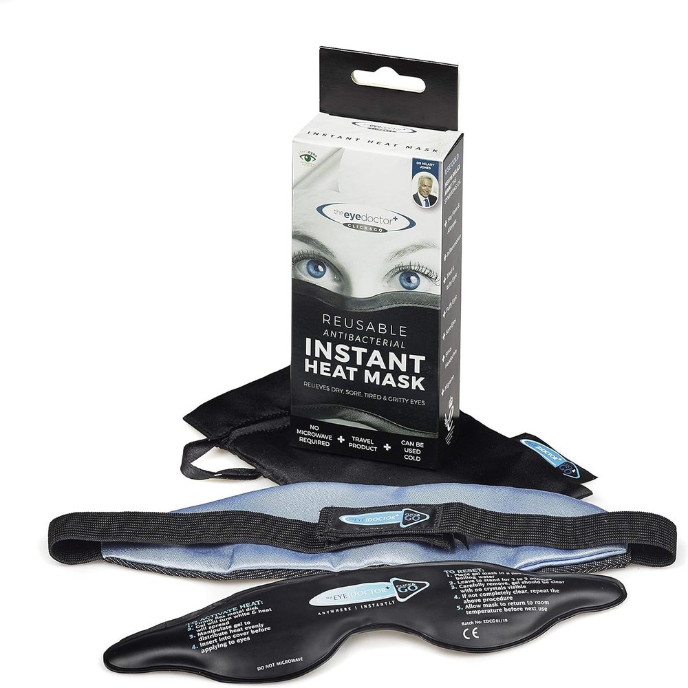 The Eye Doctor Click & Go Instant Reusable Gel Pack Hot Eye Compress for Dry Eye, Blepharitis and MGD Treatment Use The Eye Mask Anywhere Instantly, no Need to Microwave
