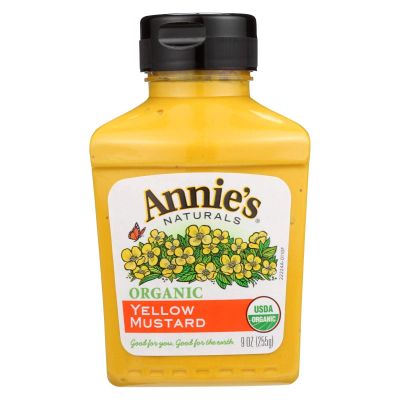 Annies Organic Yellow Mustard, 9 Ounce -- 12 per case.