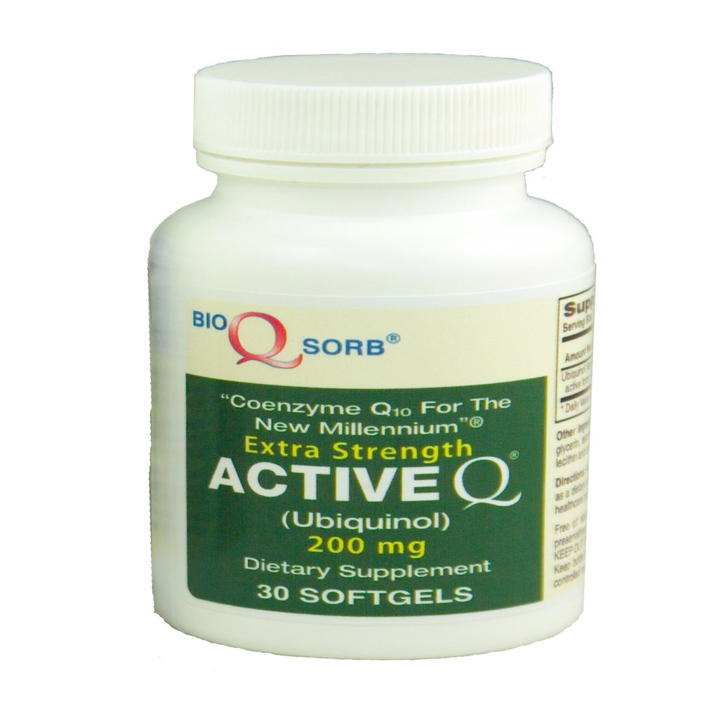 200mg ActiveQ (30 Softgels) uses Kaneka Ubiquinol CoQ10 The Active antioxidant Form of Coenzyme Q10