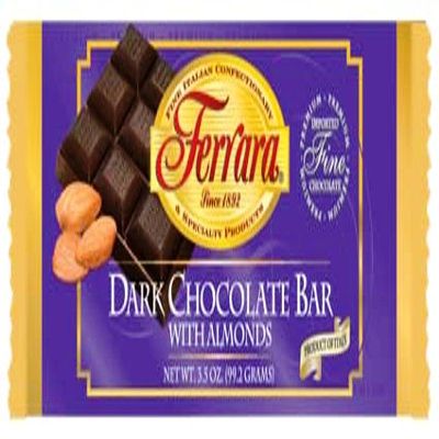 Ferrara Dark Chocolate With Almonds, 3.5 Ounce Boxes (Pack of 12)