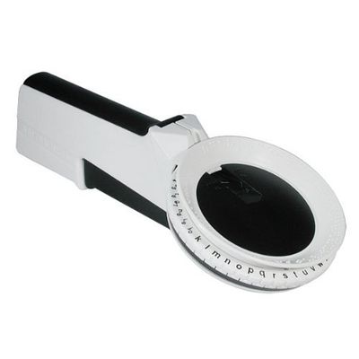 MAGNIFYING AIDS Braille Labeler - Braille Tape, Embosser, Writer - 1 Count - White - Round - LABEL - Writing Aid