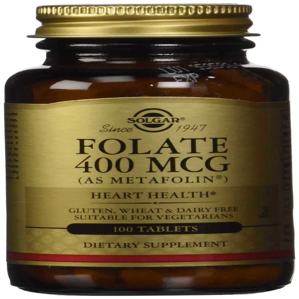 Folate 666 MCG DFE (Metafolin 400 MCG) Solgar 100 Tabs