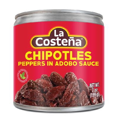 La Costea Chipotle Peppers in Adobo Sauce for Mexican Food, Taco, Enchiladas & Salsa - Hot Spicy Smoked Diced Chilis - 7oz, 6 Pack Canned Vegetables