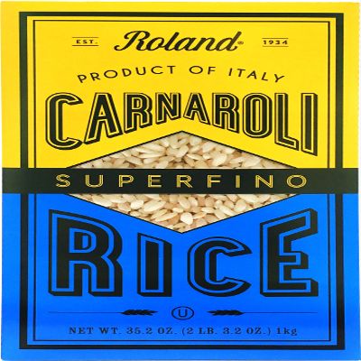Roland Foods Carnaroli Rice, Superfino, 2 lbs 3.3 Ounce (Pack of 5)