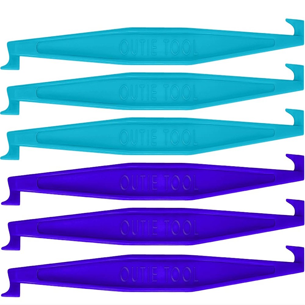 2 in 1 Outie Tool Aligner Remover for Invisible Braces | Easily and Safely Removes Top & Bottom Trays | 60 count (Pacific and Sky Blue)