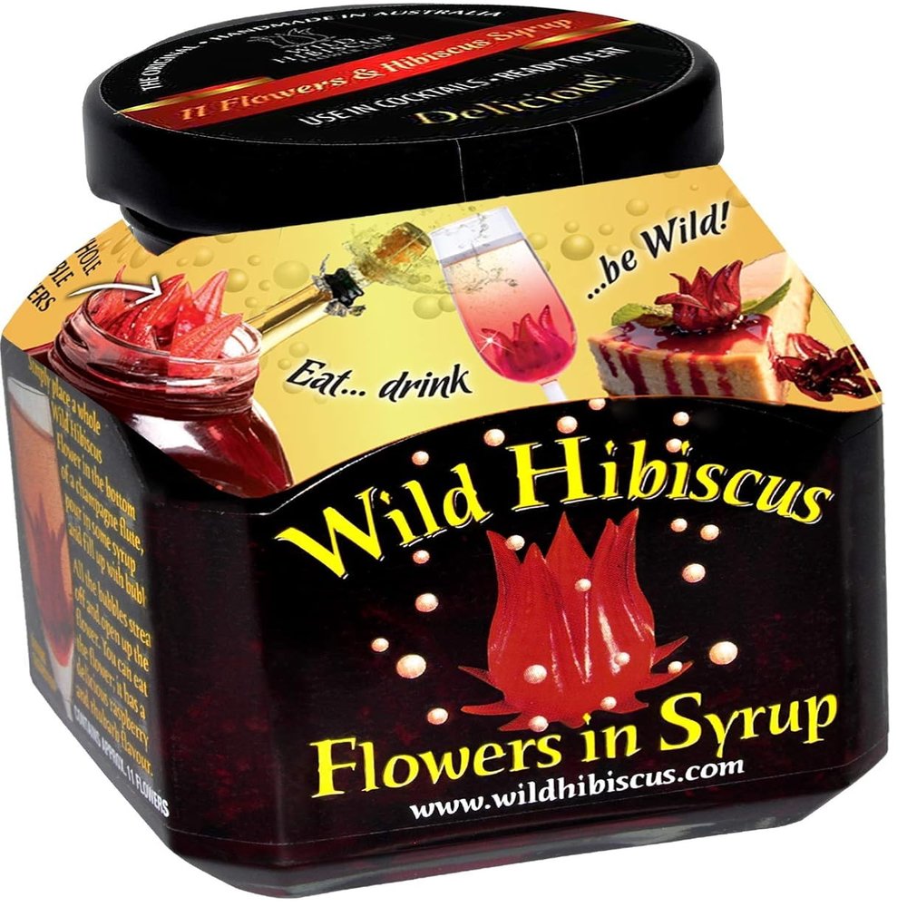 Wild Hibiscus Flowers in Syrup 250g