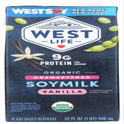 Westsoy, Soy Milk Vanilla Unsweetened Organic, 32 Fl Oz