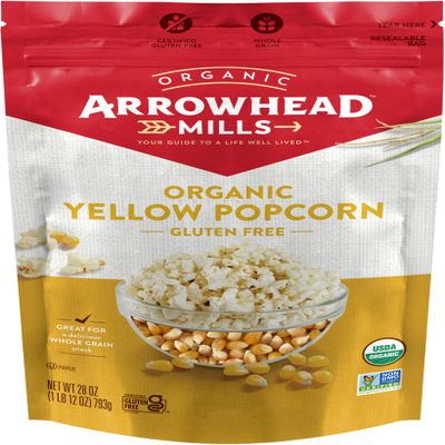 Arrowhead Mills Organic Yellow Popcorn, 28 oz Bag