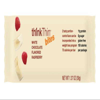 thinkThin Bites, White Chocolate Raspberry Bars, 1.37-Ounce Bars (Pack of 15)