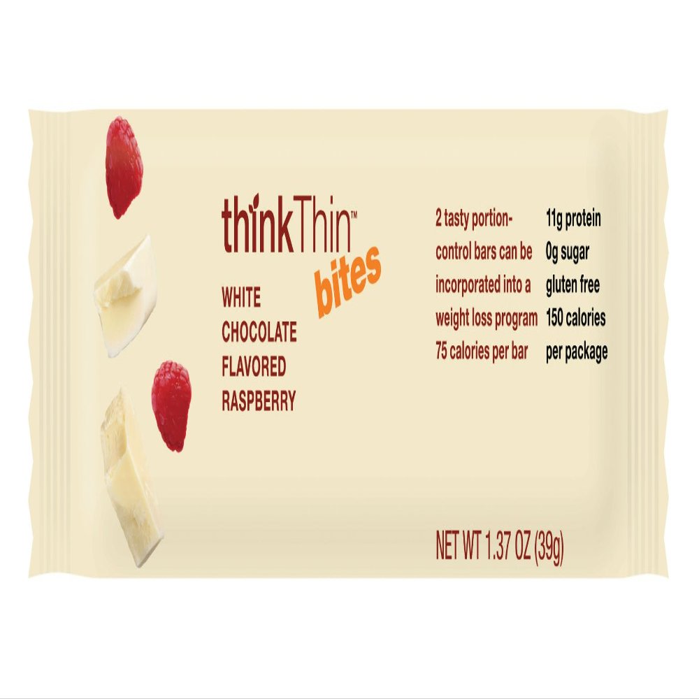 thinkThin Bites, White Chocolate Raspberry Bars, 1.37-Ounce Bars (Pack of 15)
