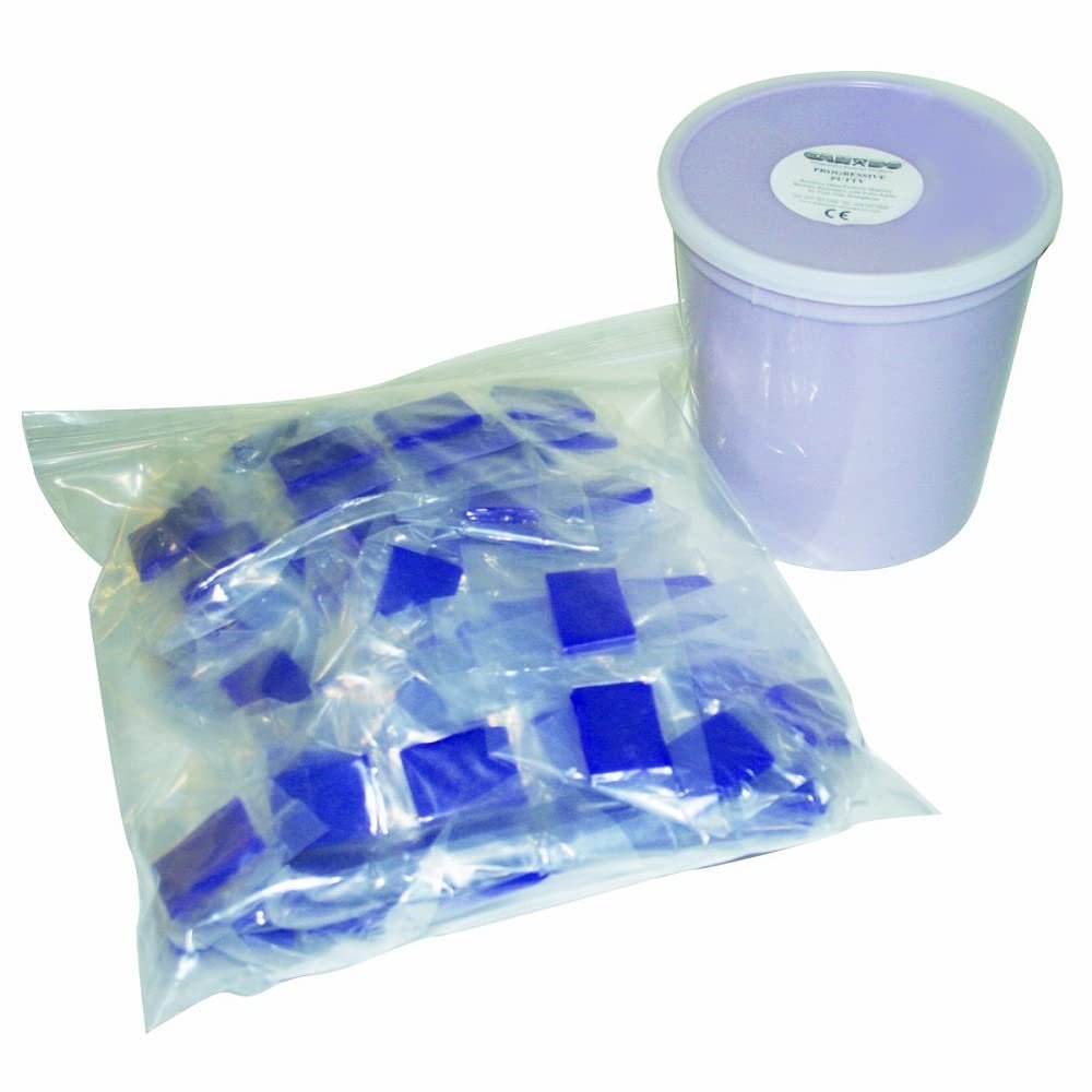 CanDo TheraPutty Variable Strength Putty, Set (5 lb Base Putty w/ 32 Pellet Packs)