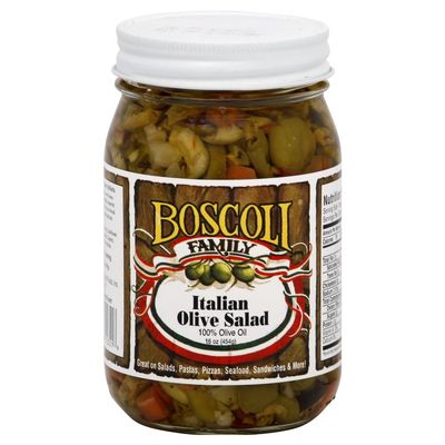 Boscoli Family Italian Olive Salad, 16 OZ (Pack of 6)