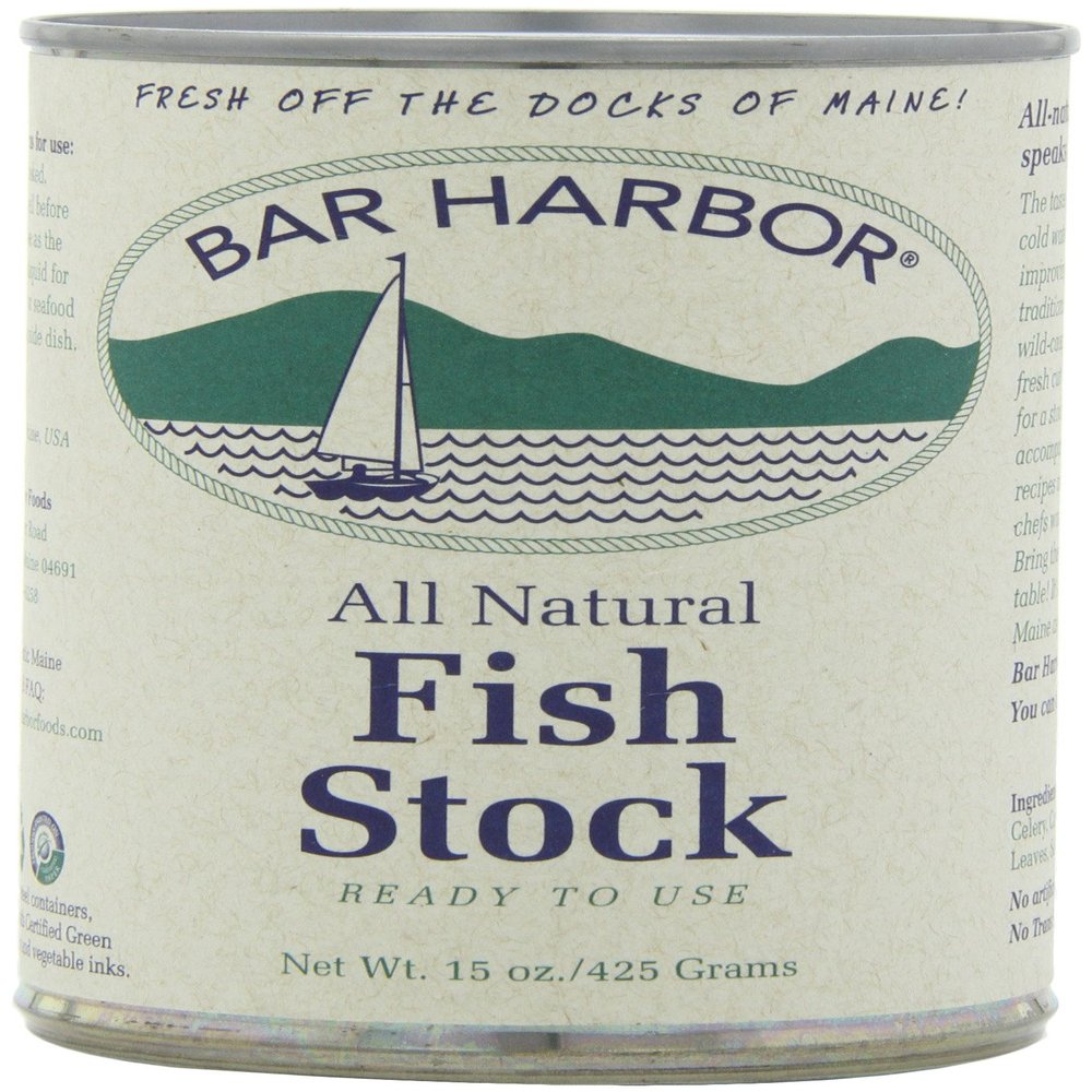 Bar Harbor Fish Stock, 14.5 oz (411g)  Ready-to-Use Haddock Stock, Chef-Favorite for Risotto, Rice & Pasta [Pack of 6]