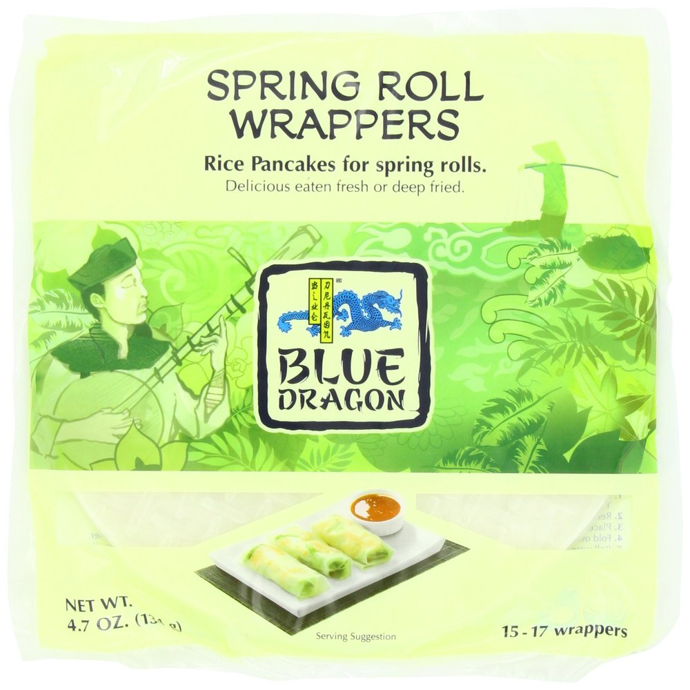 Blue Dragon Wrappers, Spring Roll, 4.7-Ounce (Pack of 12)